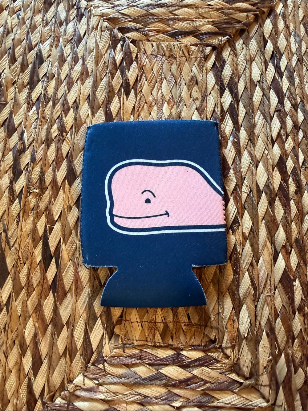 Vineyard Vines Navy and Pink Can Cooler Cozie